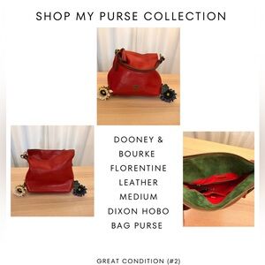 Dooney & Bourke Red Leather Dixon Hobo